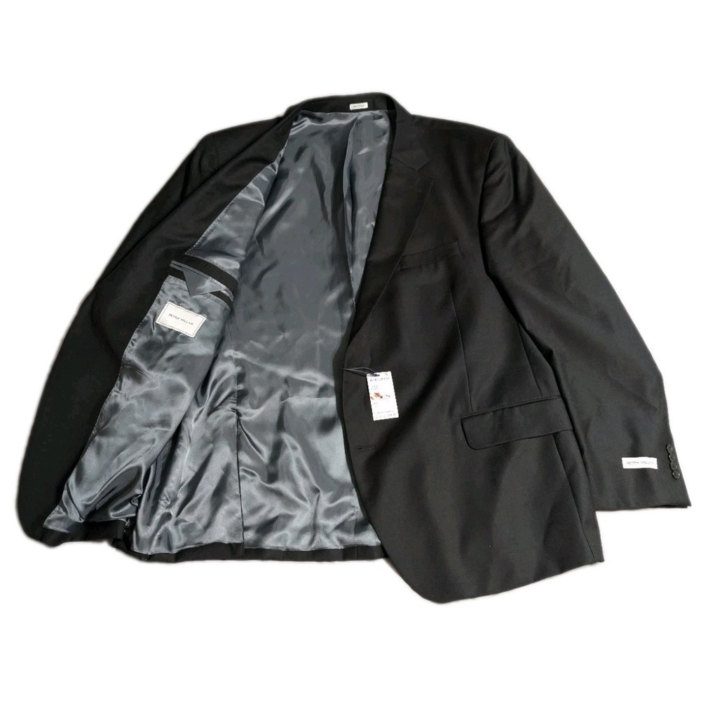 Peter Millar Flynn Sport Coat Mens 52R Black 100% Wool Blazer NWT $695